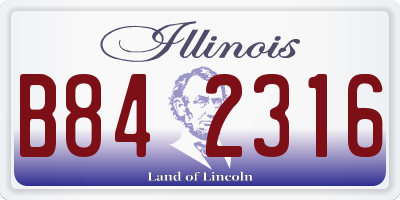 IL license plate B842316