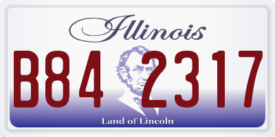 IL license plate B842317