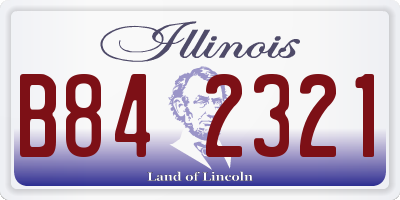 IL license plate B842321