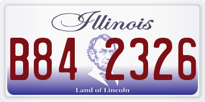 IL license plate B842326