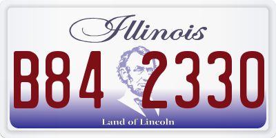 IL license plate B842330