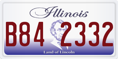 IL license plate B842332