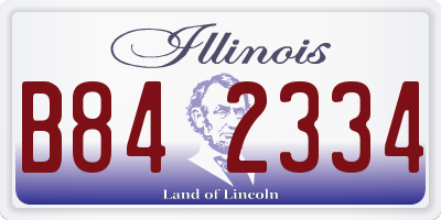 IL license plate B842334