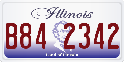 IL license plate B842342