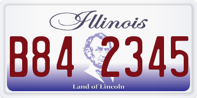 IL license plate B842345