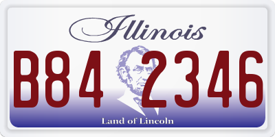 IL license plate B842346