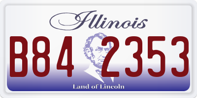 IL license plate B842353