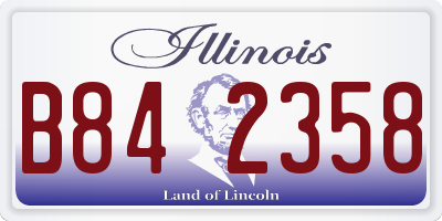 IL license plate B842358