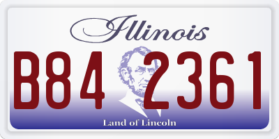 IL license plate B842361
