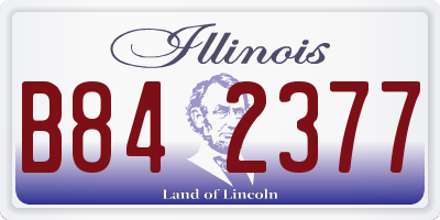 IL license plate B842377