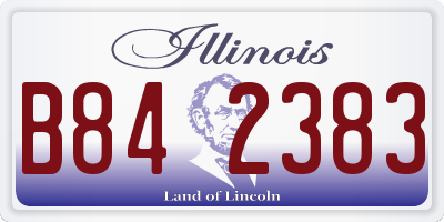 IL license plate B842383
