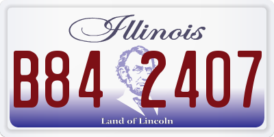 IL license plate B842407