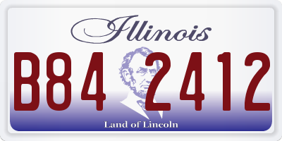 IL license plate B842412
