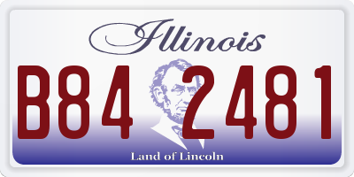 IL license plate B842481