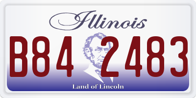 IL license plate B842483
