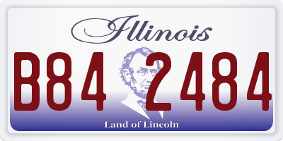 IL license plate B842484