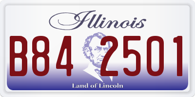 IL license plate B842501