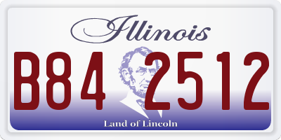 IL license plate B842512