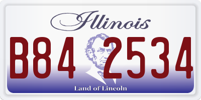 IL license plate B842534