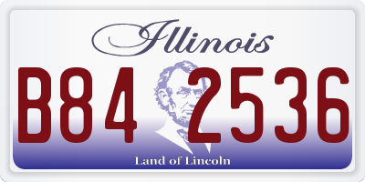 IL license plate B842536