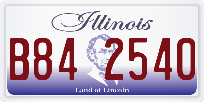 IL license plate B842540