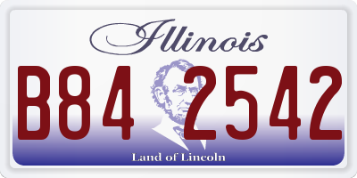 IL license plate B842542