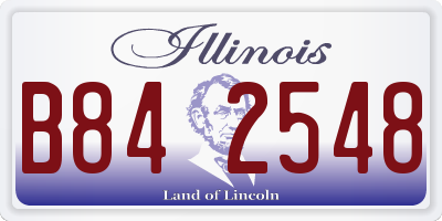 IL license plate B842548
