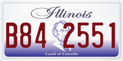 IL license plate B842551