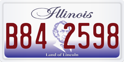 IL license plate B842598