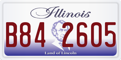 IL license plate B842605