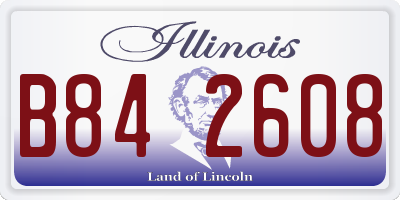 IL license plate B842608