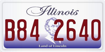 IL license plate B842640
