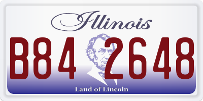 IL license plate B842648