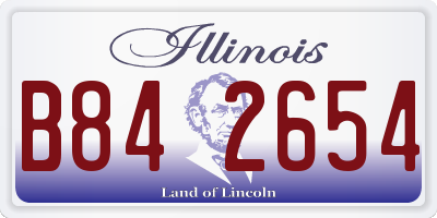 IL license plate B842654