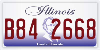 IL license plate B842668
