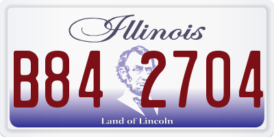 IL license plate B842704