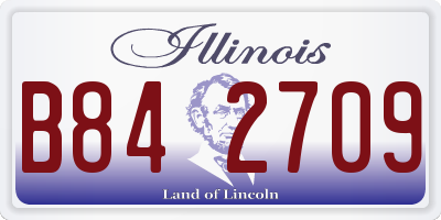 IL license plate B842709