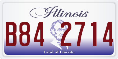 IL license plate B842714