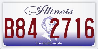 IL license plate B842716