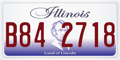 IL license plate B842718