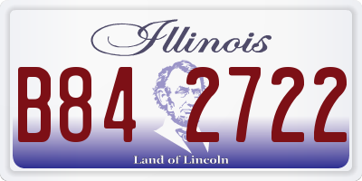 IL license plate B842722