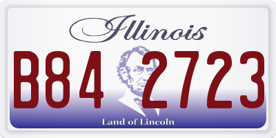 IL license plate B842723