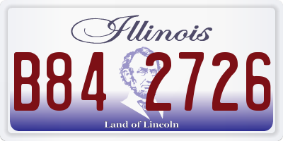 IL license plate B842726