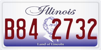 IL license plate B842732