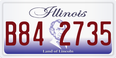 IL license plate B842735