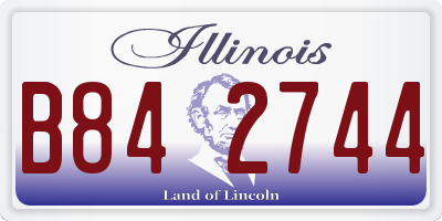 IL license plate B842744
