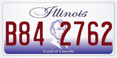 IL license plate B842762