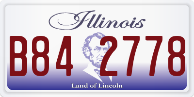 IL license plate B842778