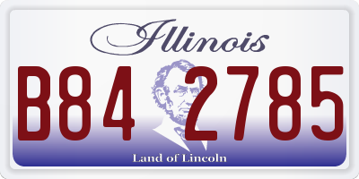 IL license plate B842785