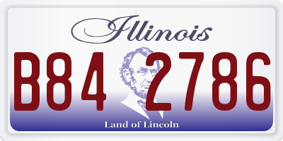 IL license plate B842786